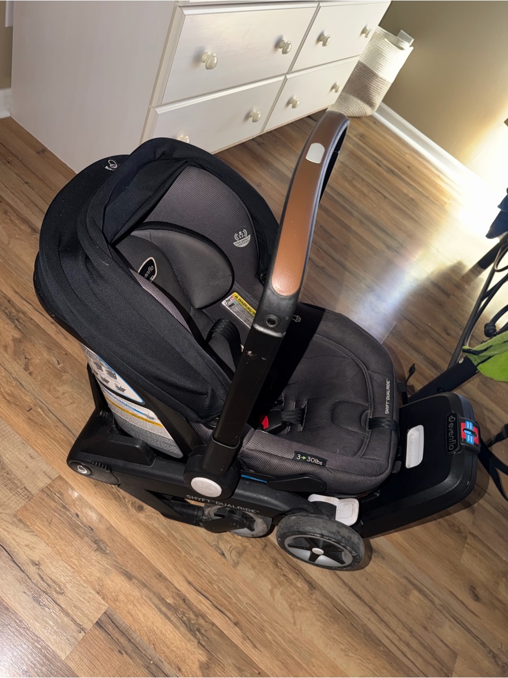 Convertible Black Infant Car Seat with Integrated Base
